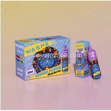 Suède Prix de gros 12000puffs Disposable Vape Waspe